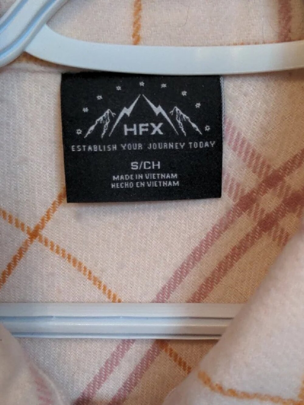 HFX Plaid Utility Shacket Pale Pink Soft Cottagecore Layering Fall Size Small - Picture 3 of 8